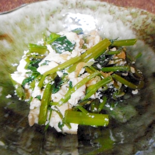 空芯菜と豆腐の炒め物